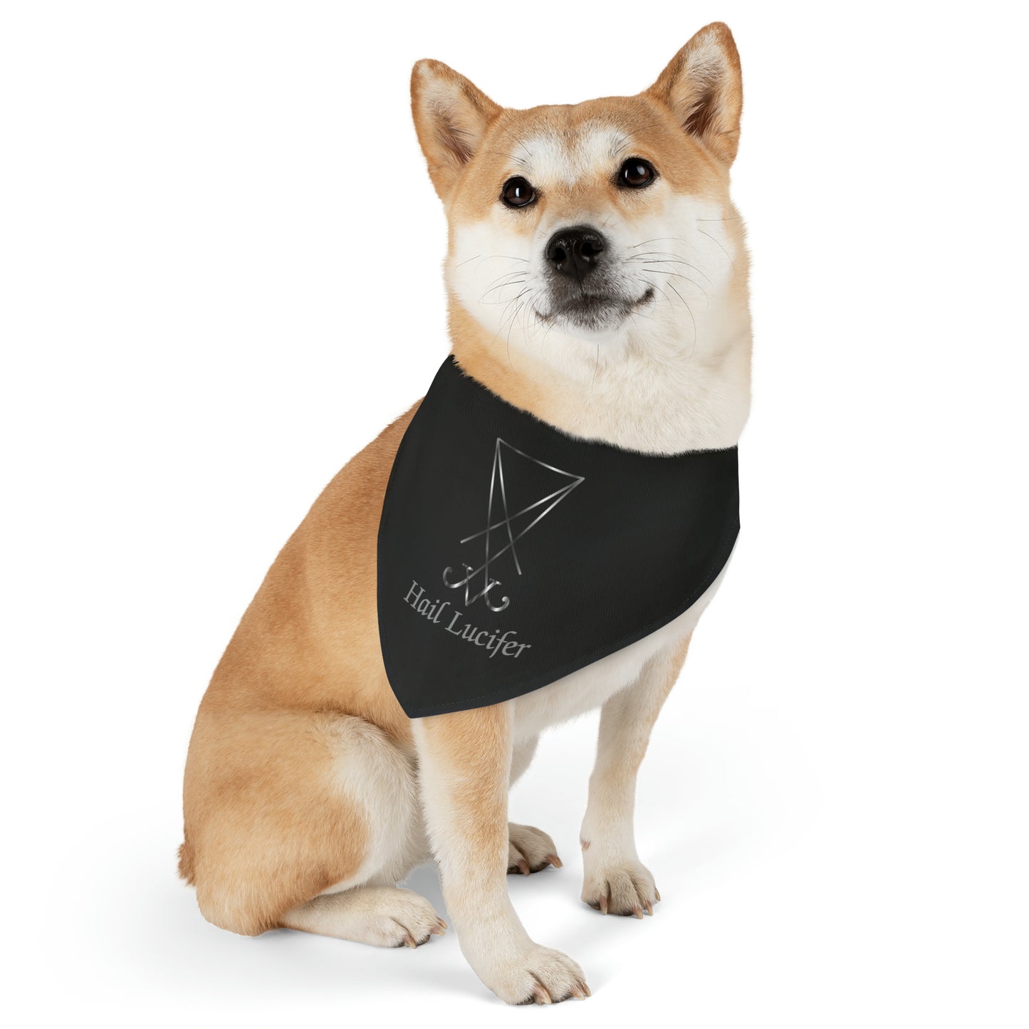 Hail Lucifer Satan Occult Pagan Pet Bandana Collar