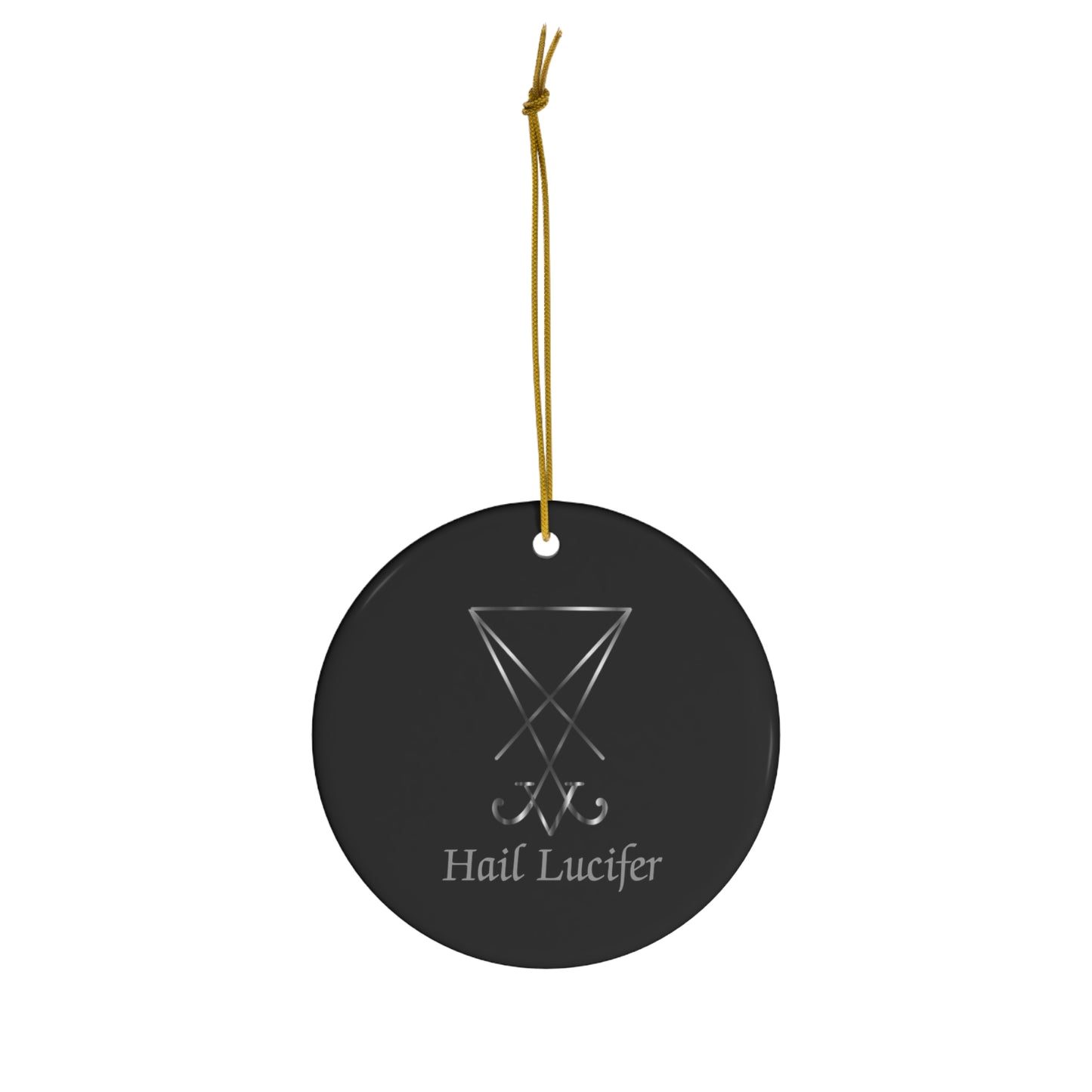 Hail Lucifer Sigil Ceramic Ornament