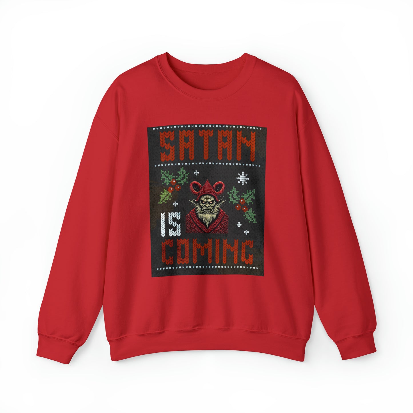 Satan is Coming Krampus Crewneck Sweatshirt