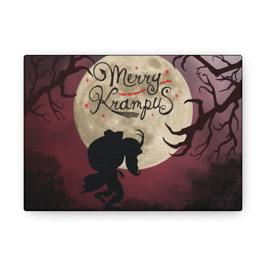 Merry Krampus Artwork Canvas Gallery Wrap Print Decor