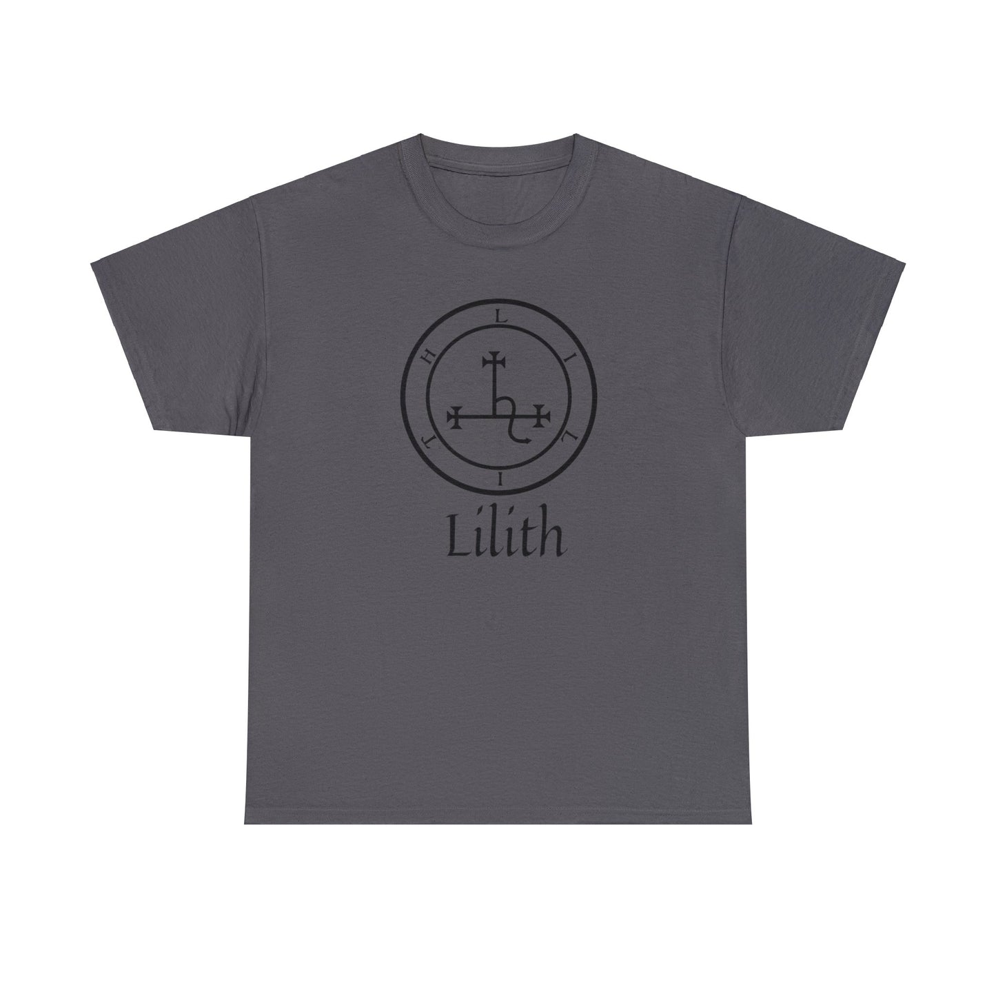 Lilith Sigil Cotton Tee, Satan Occult Lilith Pagan Gift T-shirt