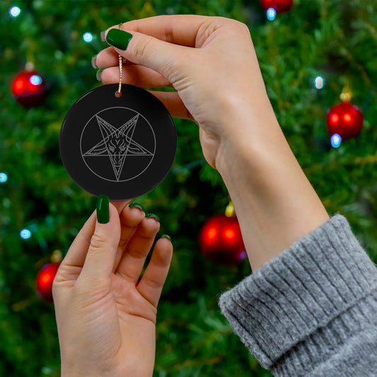 Baphomet Goat Ceramic Ornament