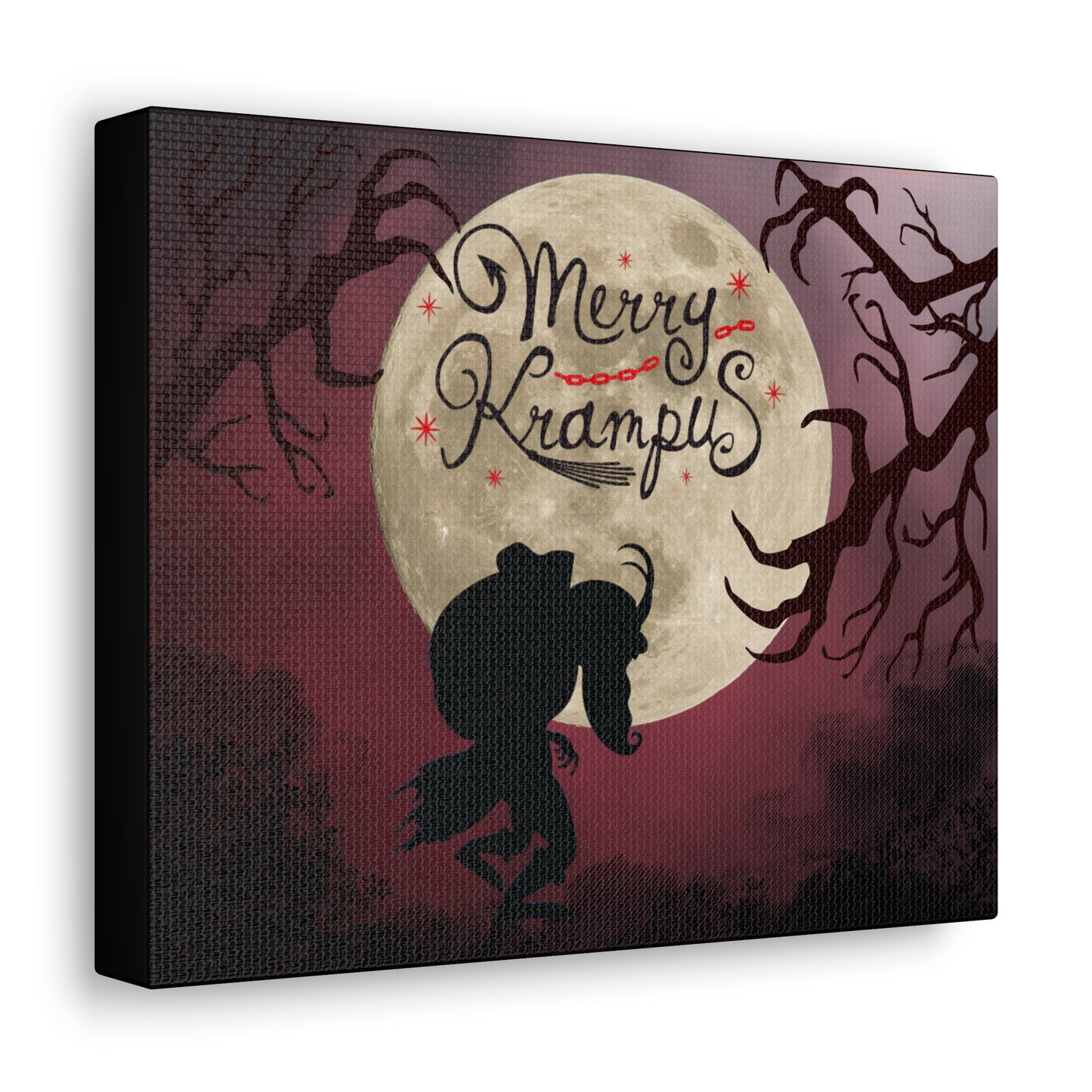 Merry Krampus Artwork Canvas Gallery Wrap Print Decor