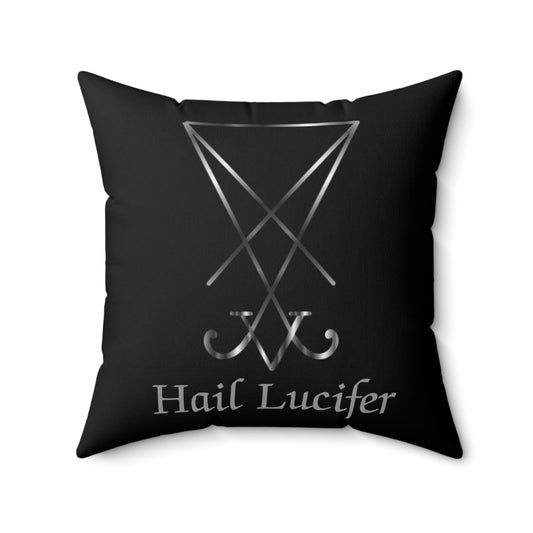 Hail Lucifer Sigil Satan Occult Pagan Square Pillow