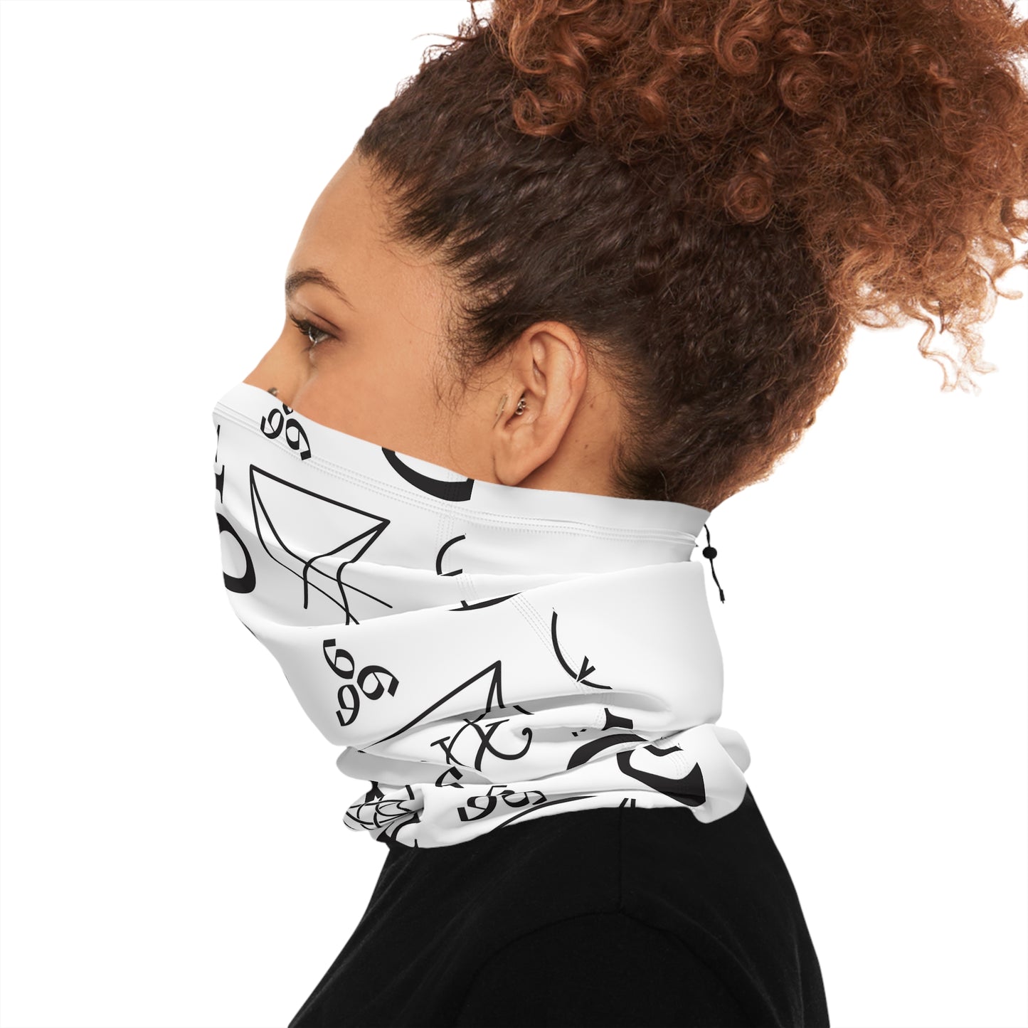 Leviathan Sigil White Winter Neck Gaiter Mask