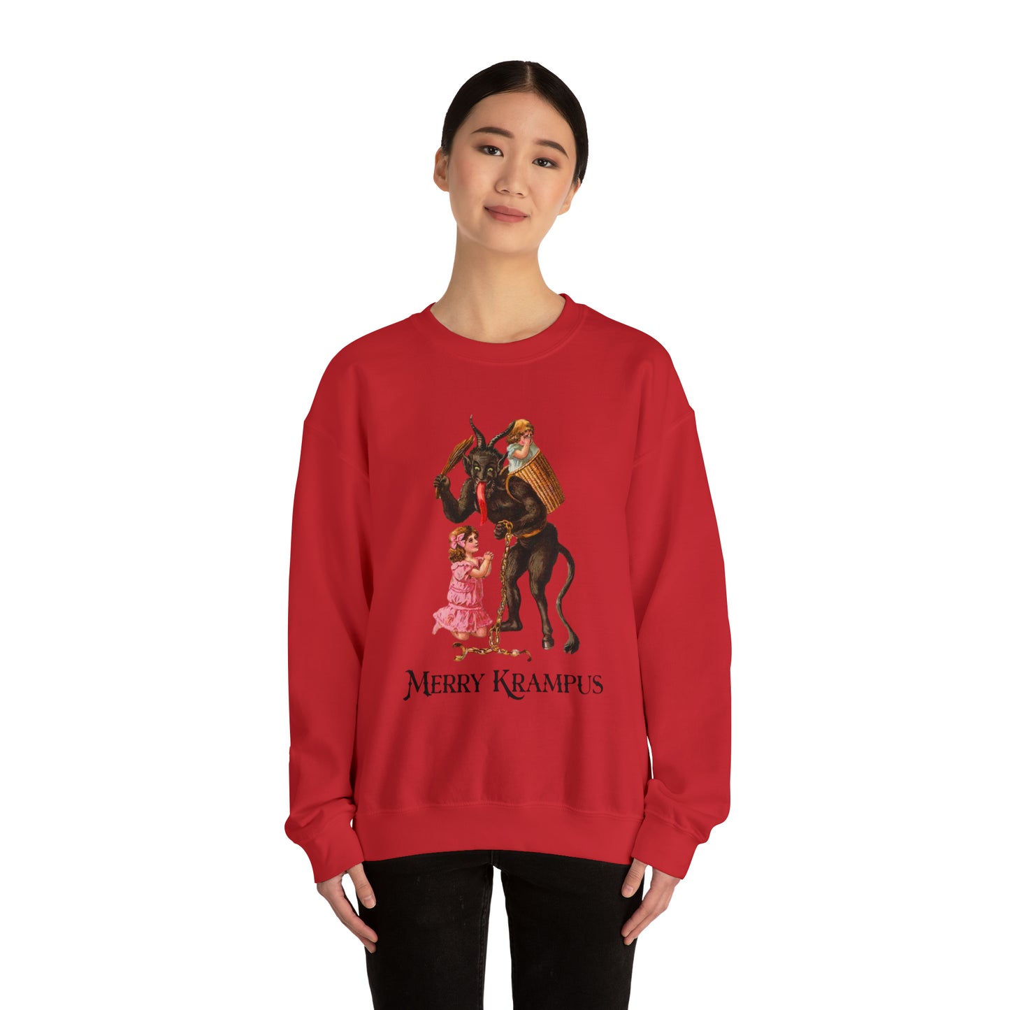 Vintage Style Merry Krampus Crewneck Sweatshirt