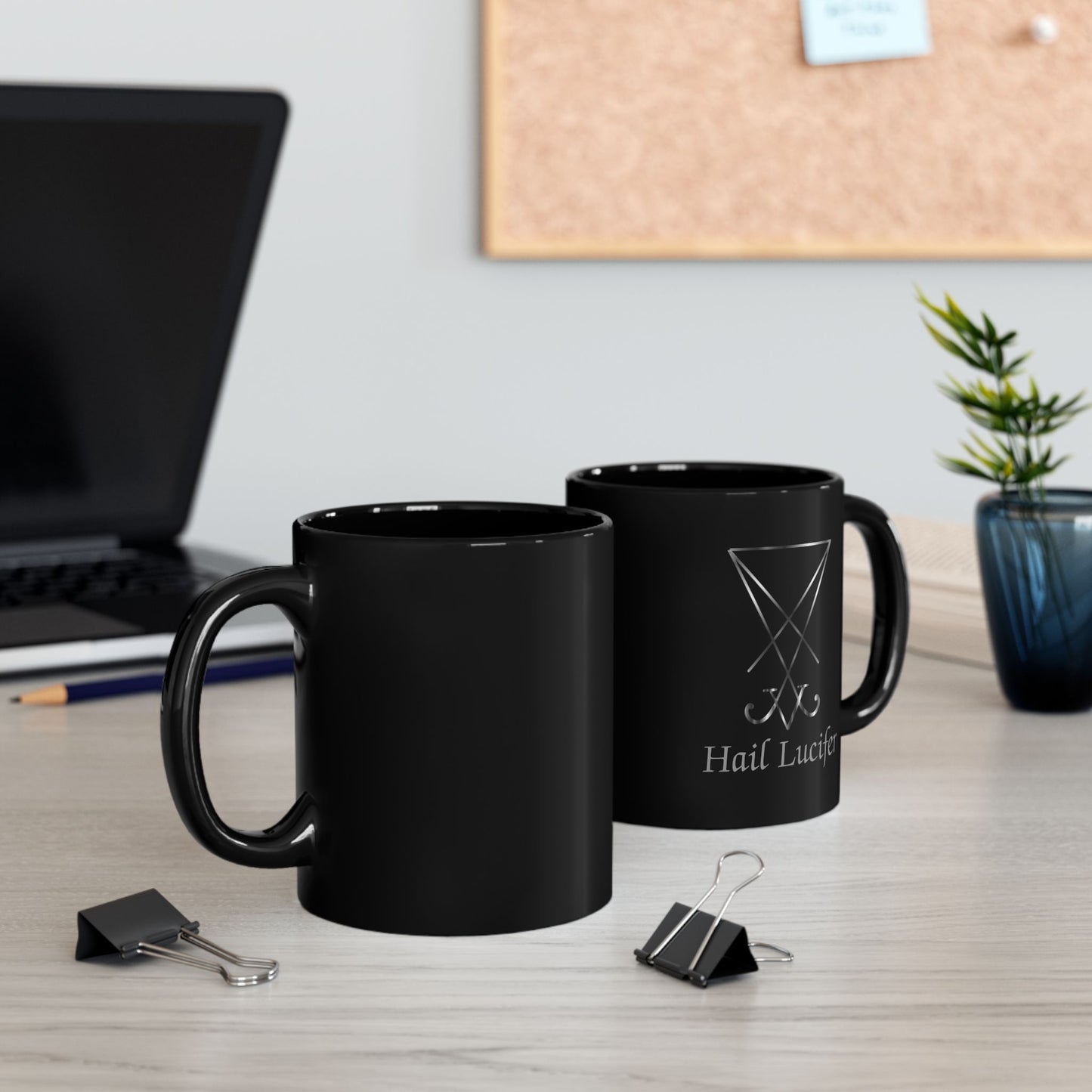 Hail Lucifer Black Mug