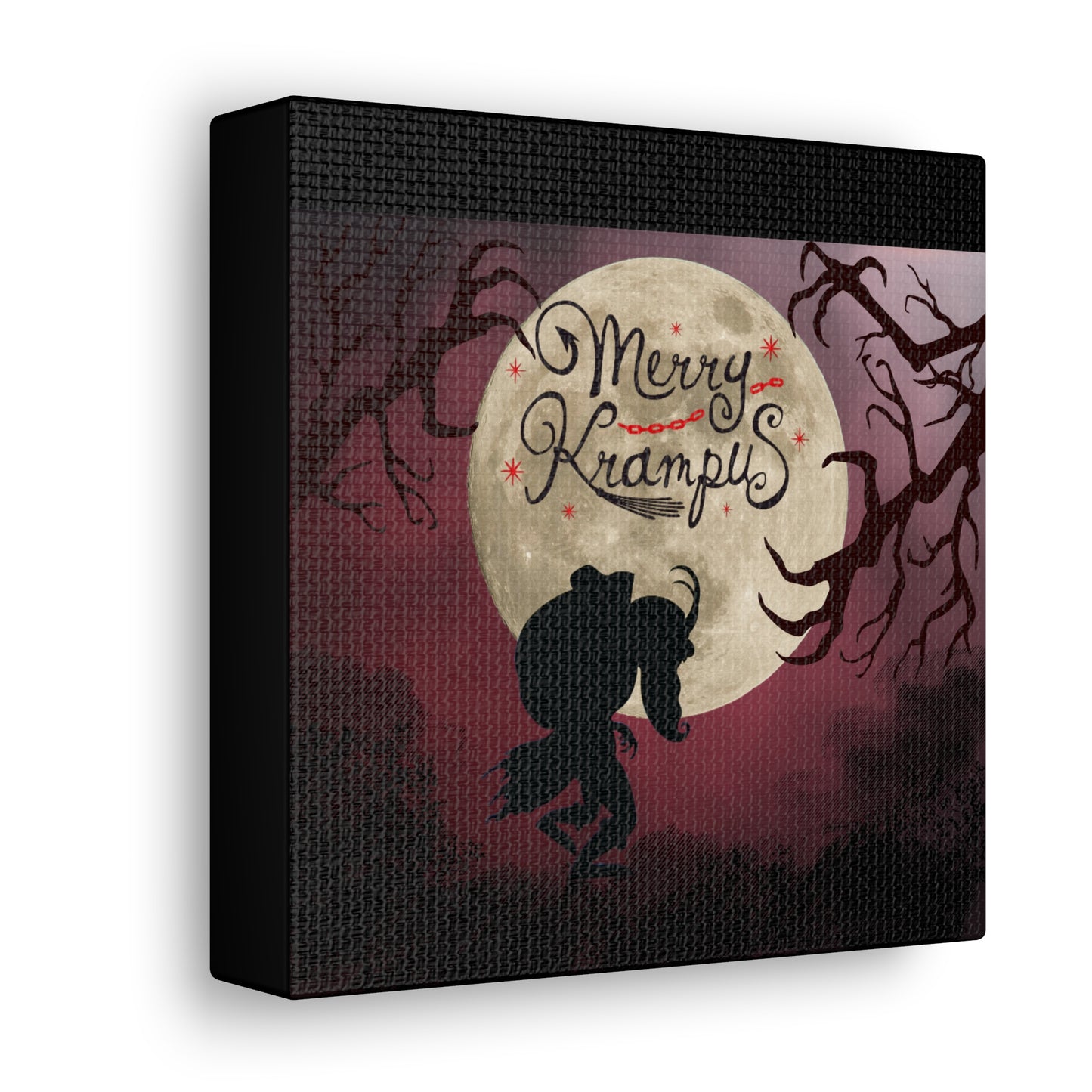 Merry Krampus Artwork Canvas Gallery Wrap Print Decor