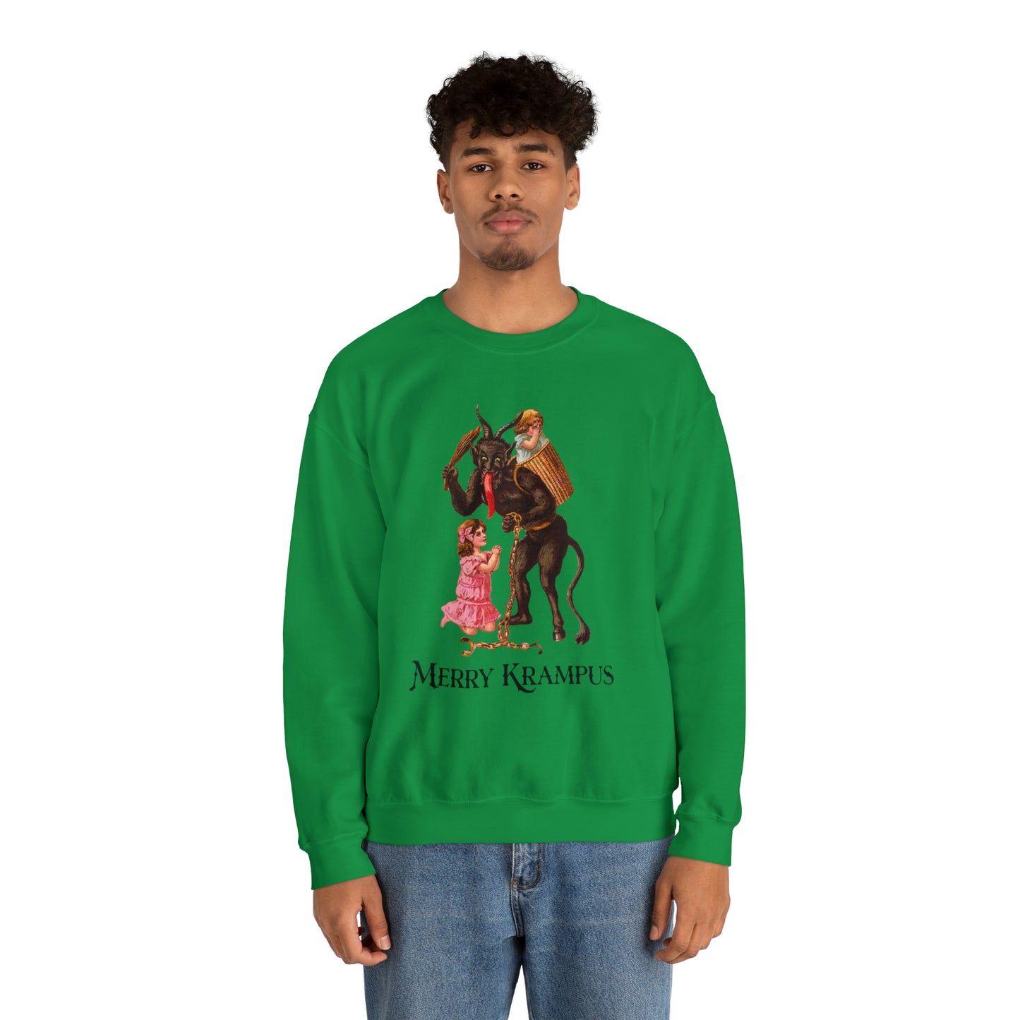 Vintage Style Merry Krampus Crewneck Sweatshirt