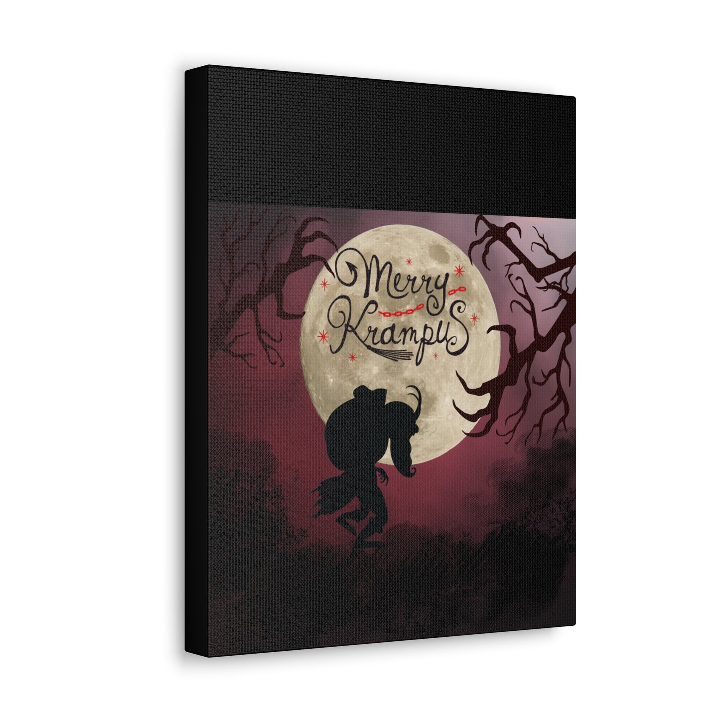 Merry Krampus Artwork Canvas Gallery Wrap Print Decor