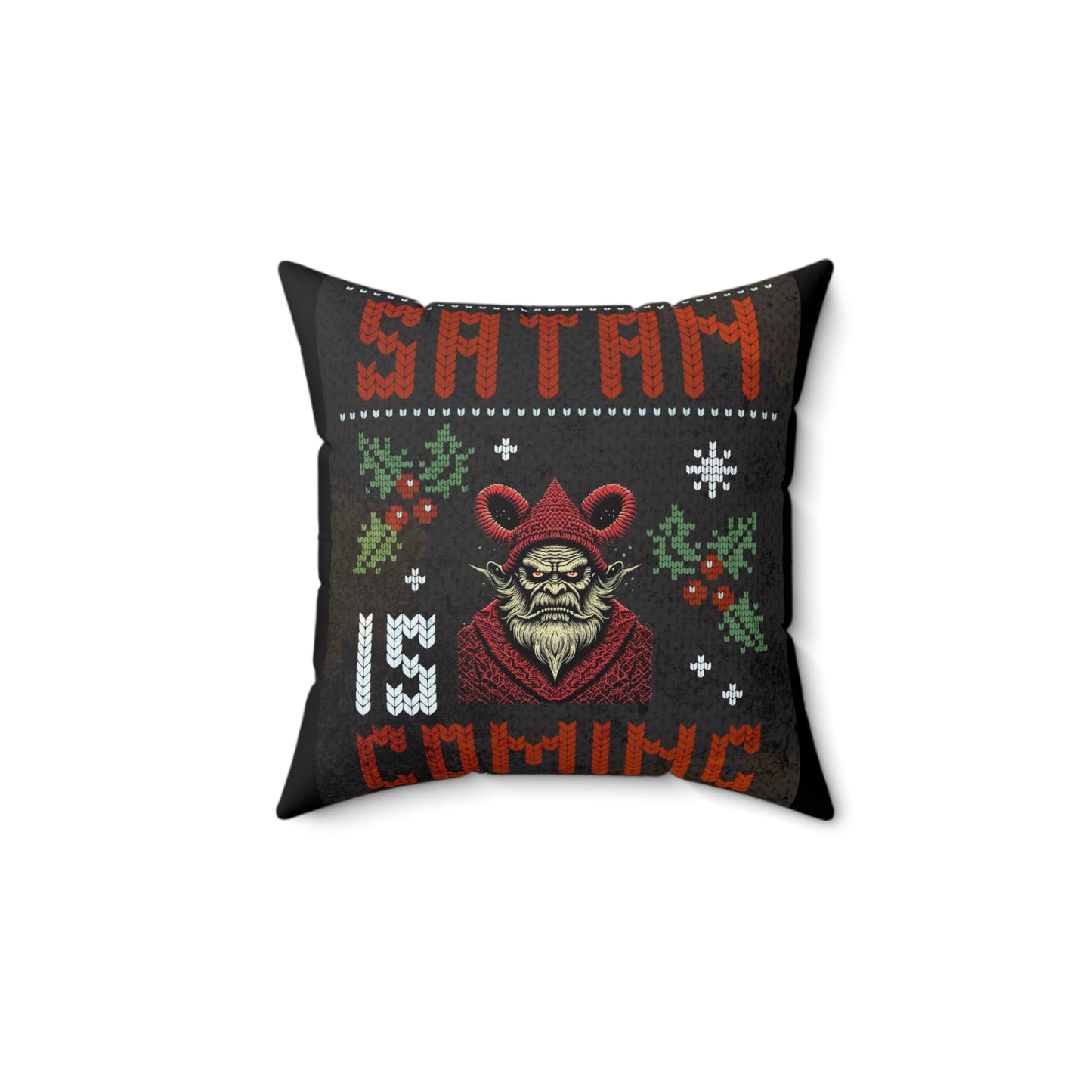 Satan is Coming Square Pillow