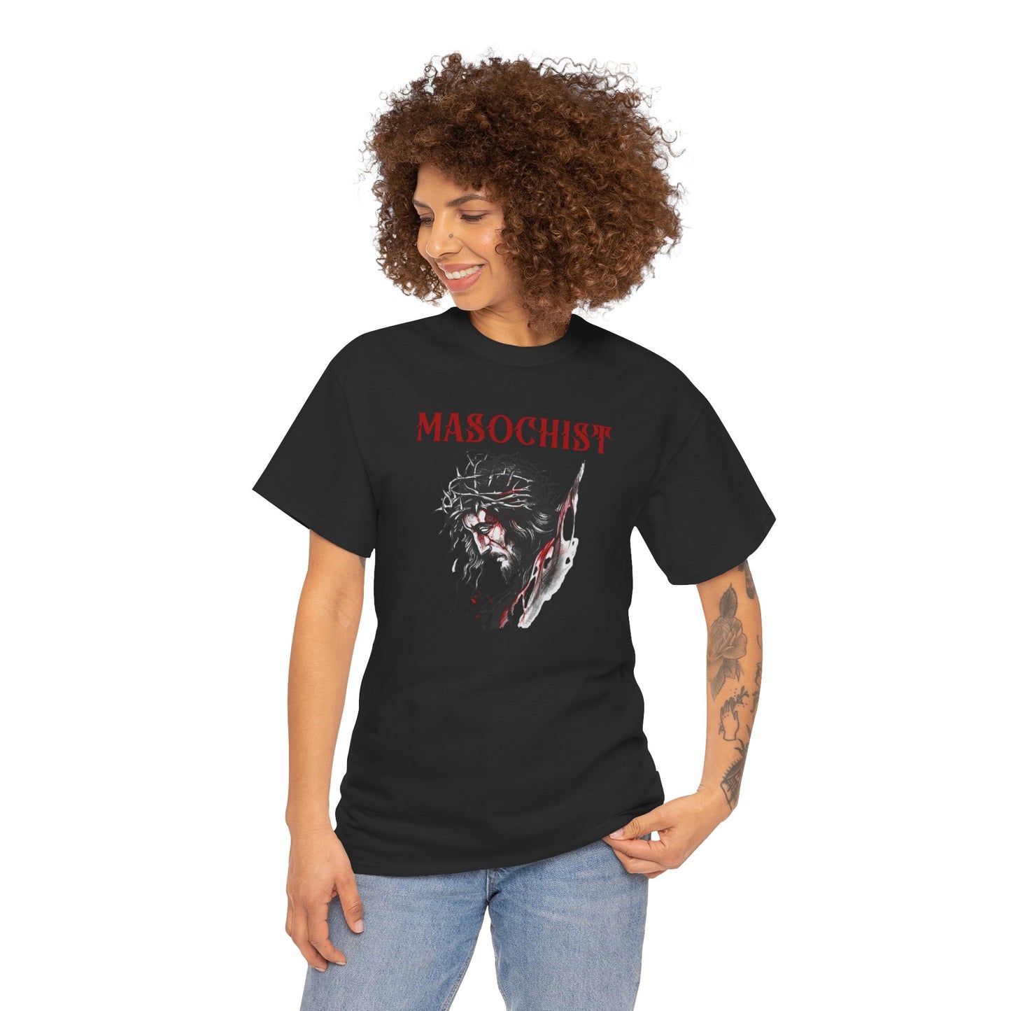 Masocist Jesus Offensive Black T-Shirt