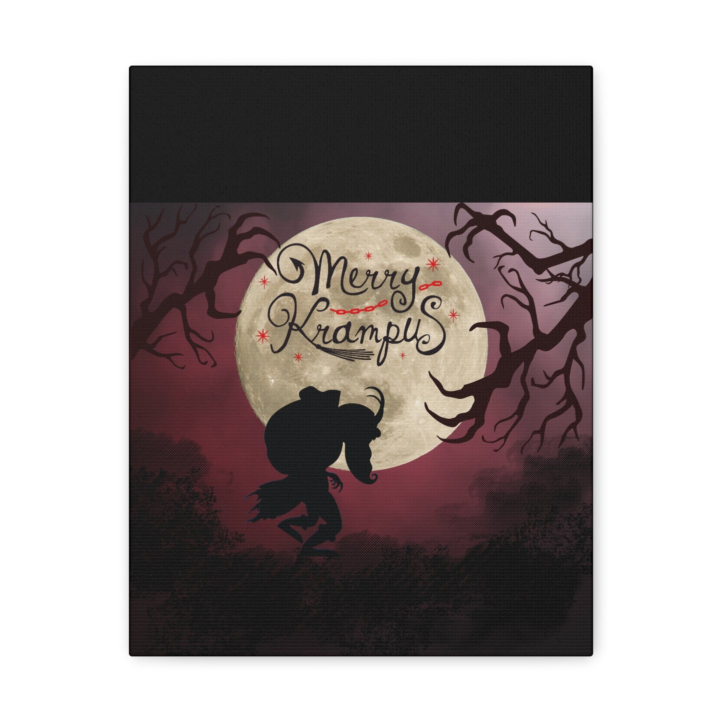 Merry Krampus Artwork Canvas Gallery Wrap Print Decor