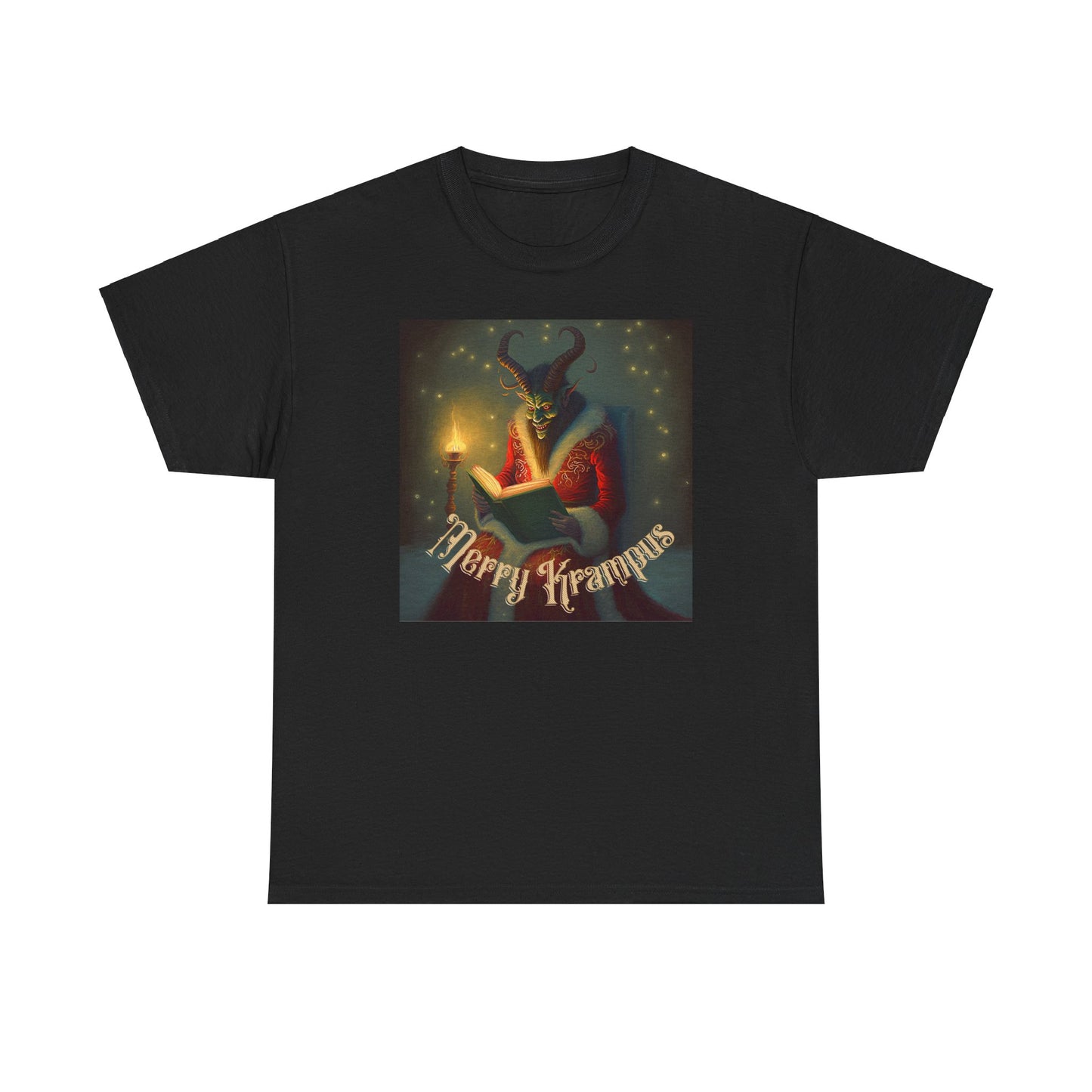 Merry Krampus reading a book T-Shirt