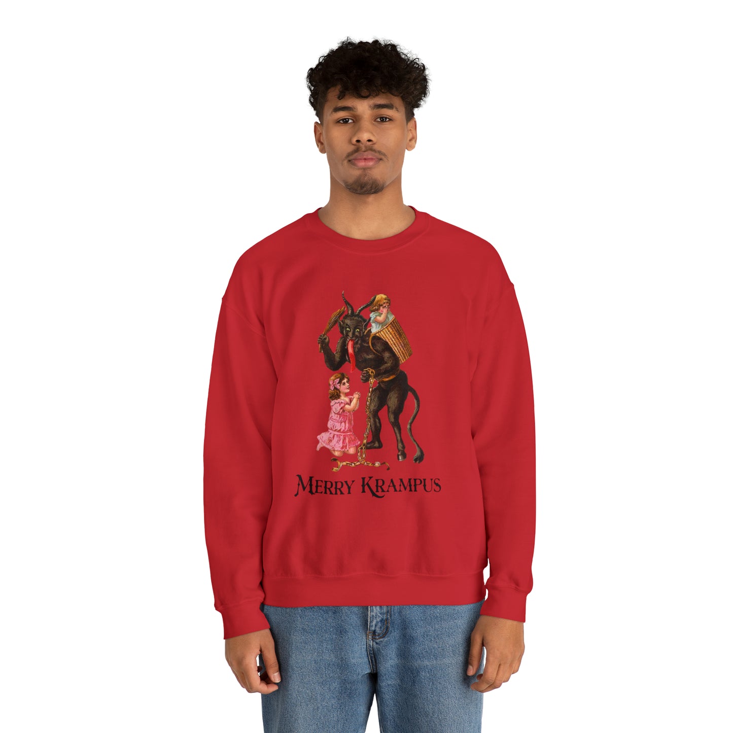 Vintage Style Merry Krampus Crewneck Sweatshirt