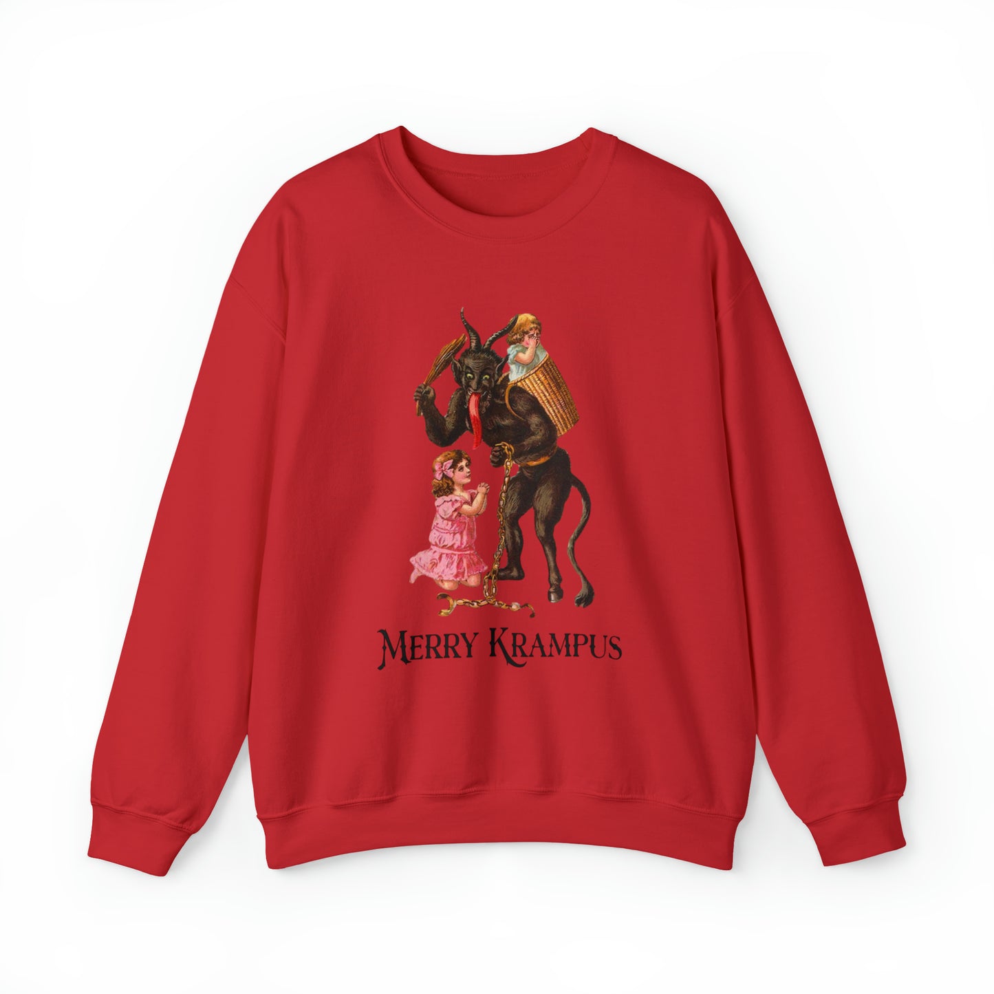 Vintage Style Merry Krampus Crewneck Sweatshirt