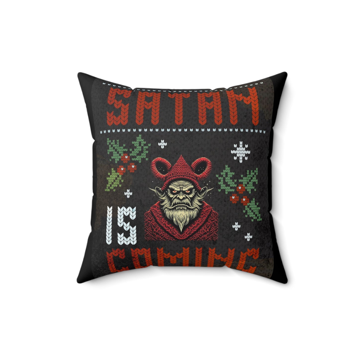 Satan is Coming Square Pillow