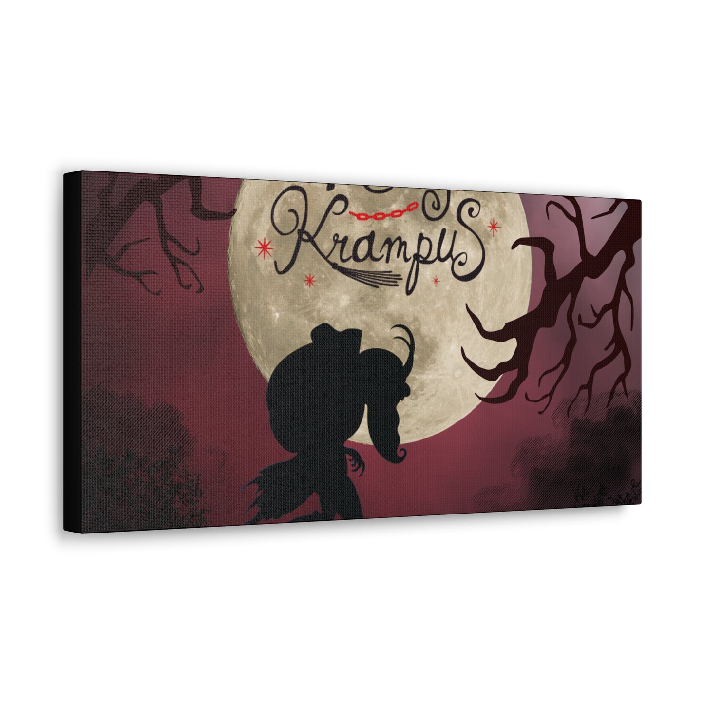 Merry Krampus Artwork Canvas Gallery Wrap Print Decor