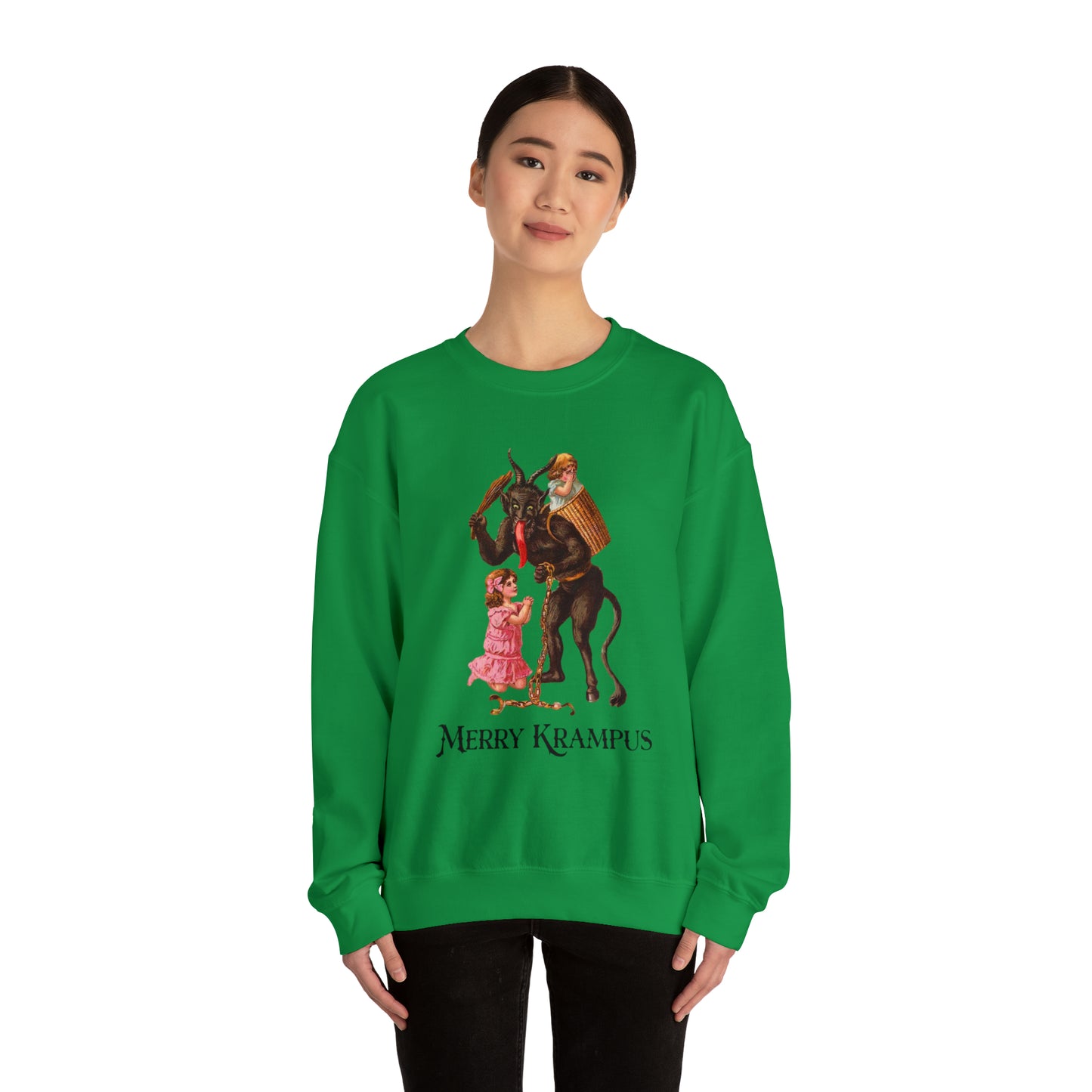 Vintage Style Merry Krampus Crewneck Sweatshirt