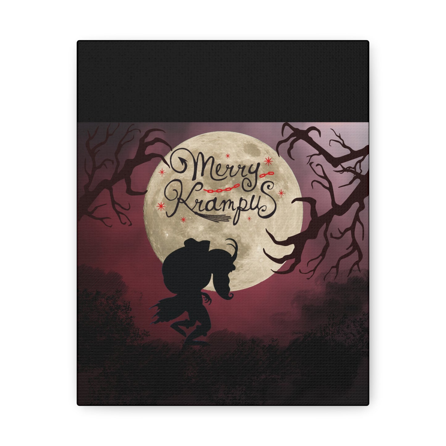 Merry Krampus Artwork Canvas Gallery Wrap Print Decor