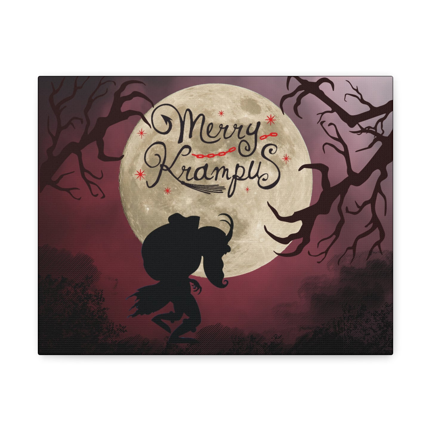 Merry Krampus Artwork Canvas Gallery Wrap Print Decor