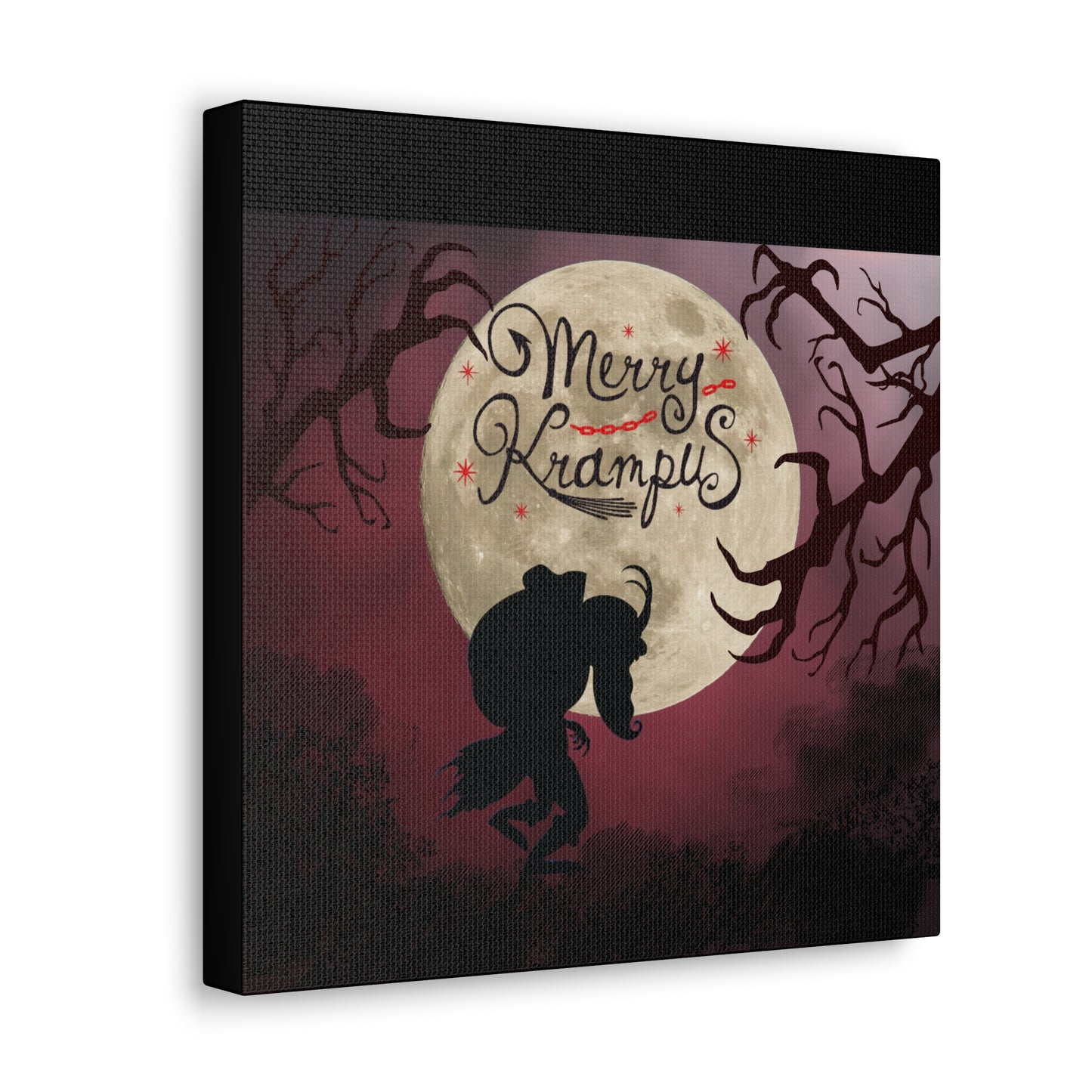 Merry Krampus Artwork Canvas Gallery Wrap Print Decor