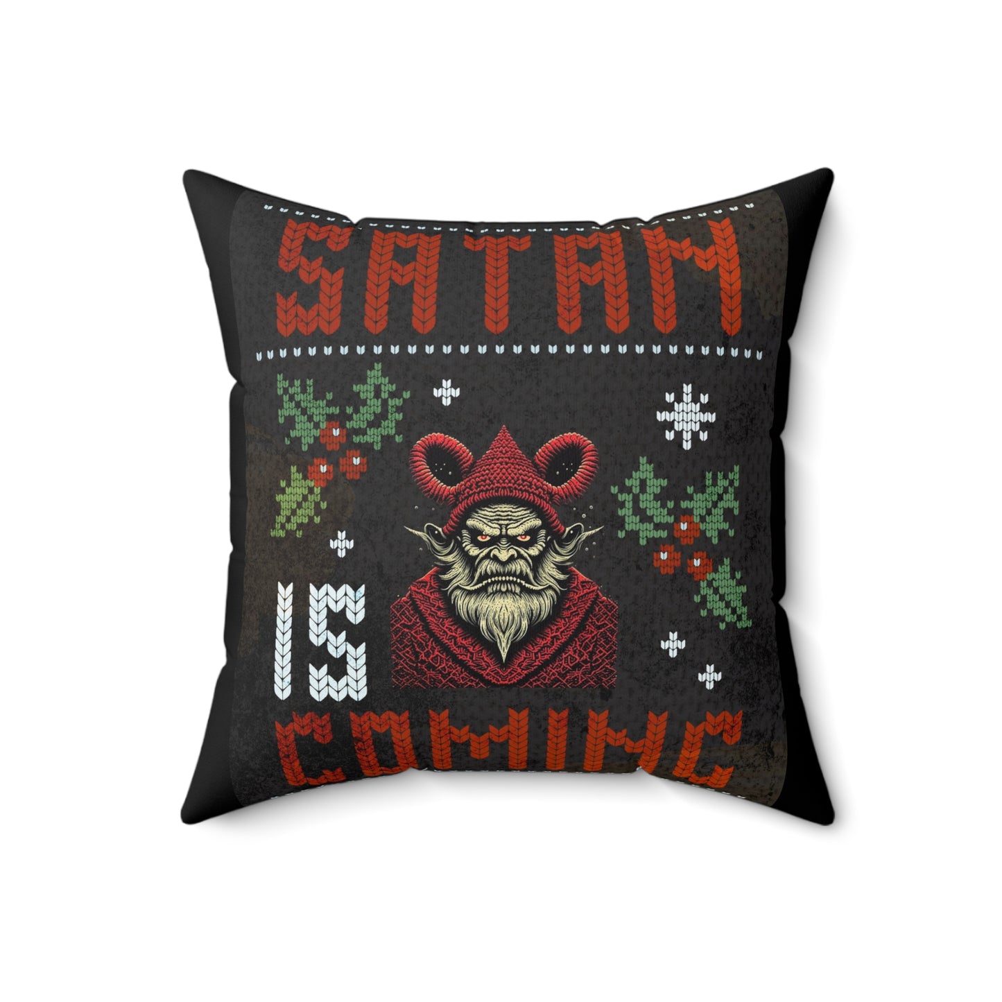 Satan is Coming Square Pillow