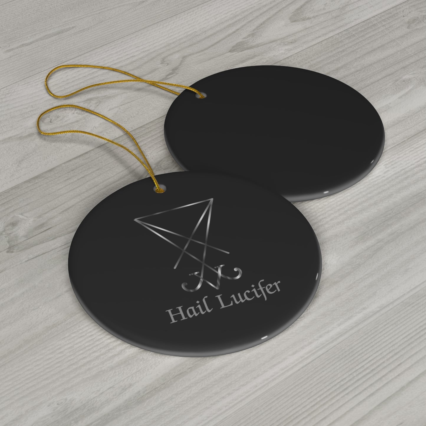 Hail Lucifer Sigil Ceramic Ornament