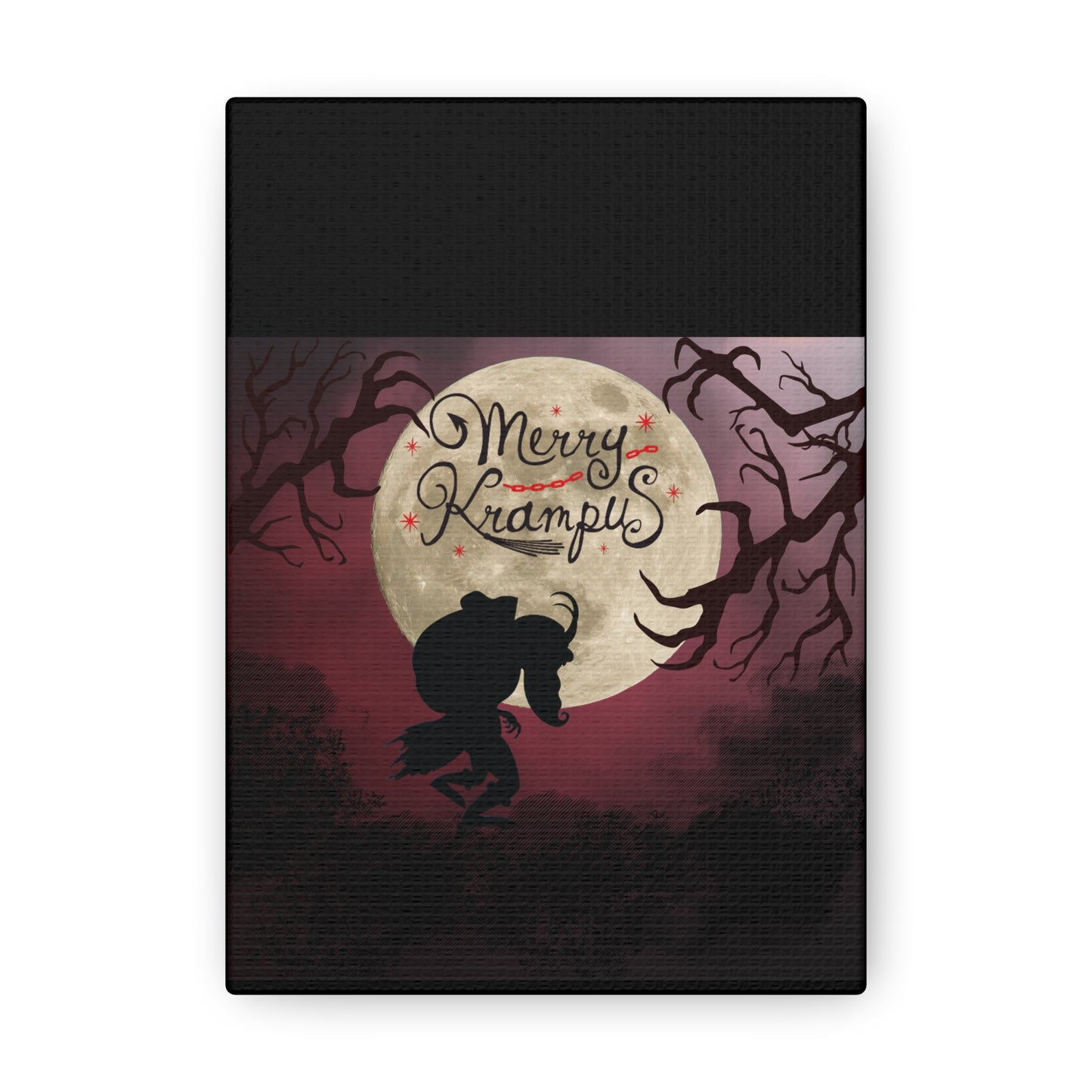 Merry Krampus Artwork Canvas Gallery Wrap Print Decor