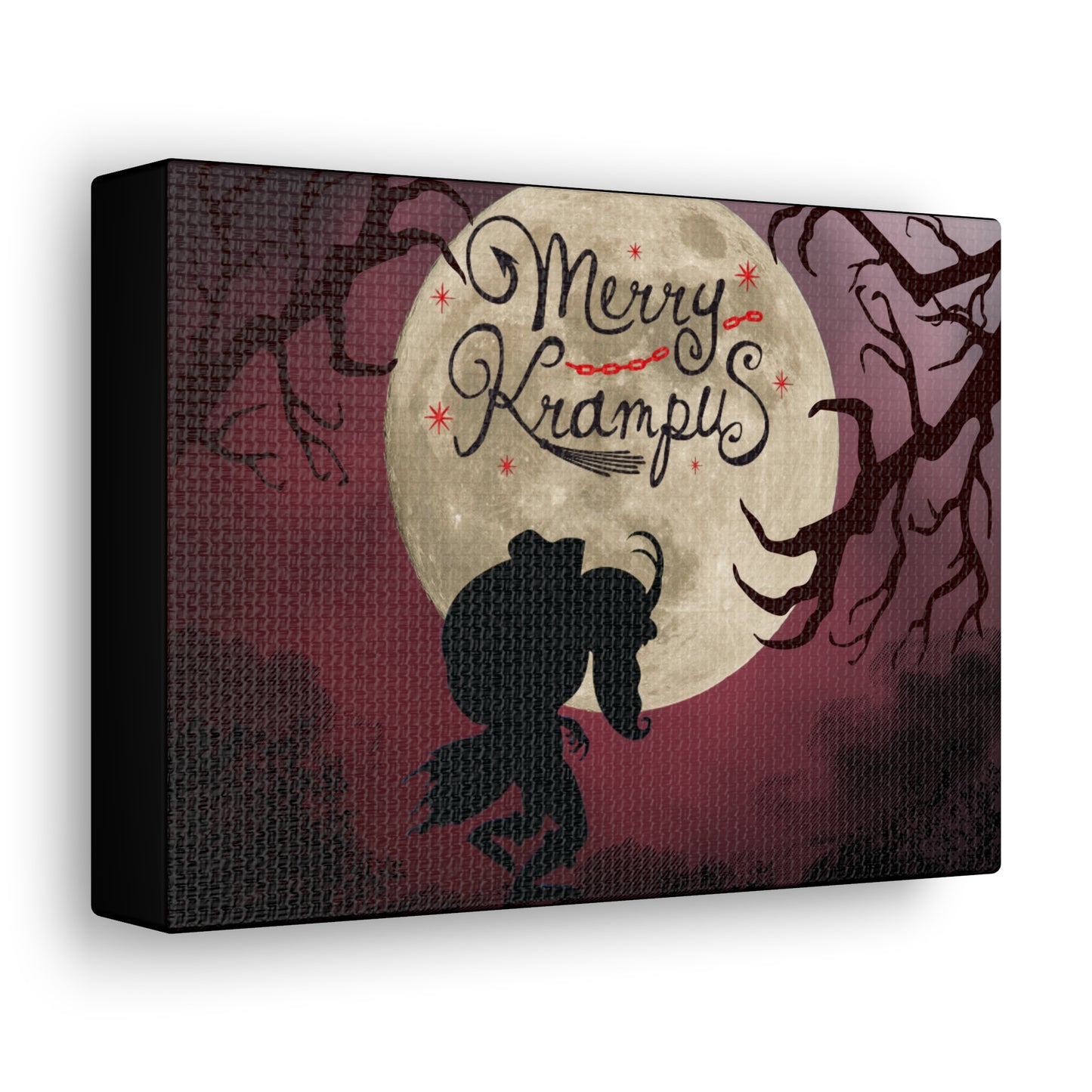 Merry Krampus Artwork Canvas Gallery Wrap Print Decor