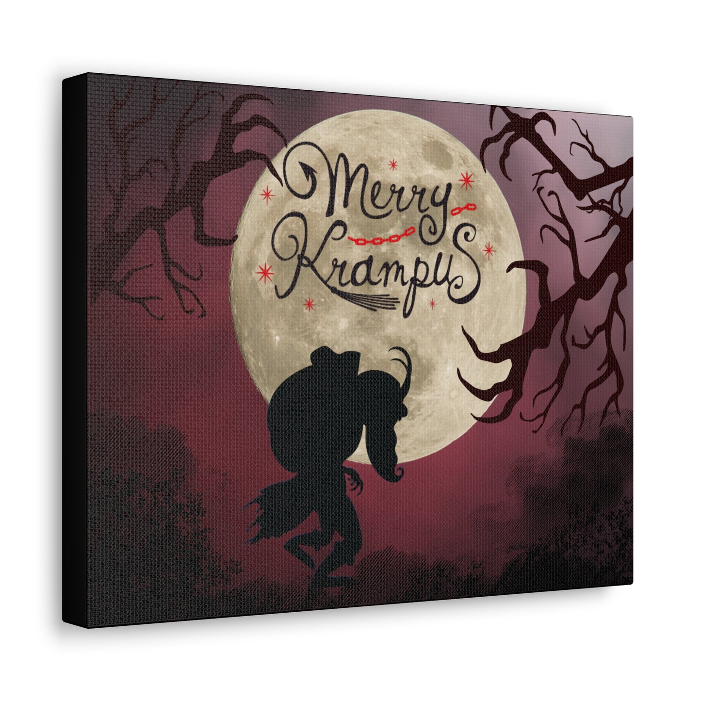 Merry Krampus Artwork Canvas Gallery Wrap Print Decor