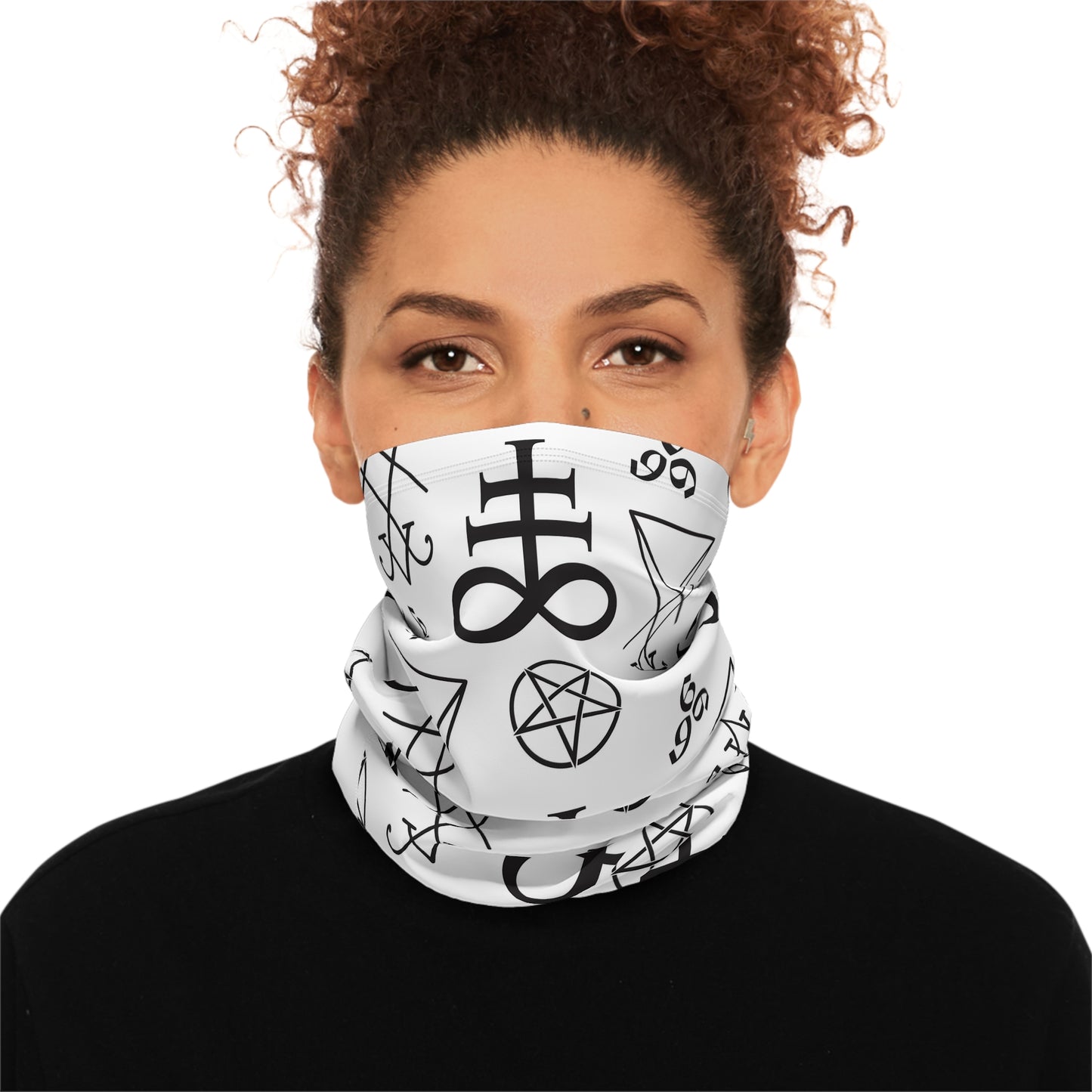 Leviathan Sigil White Winter Neck Gaiter Mask