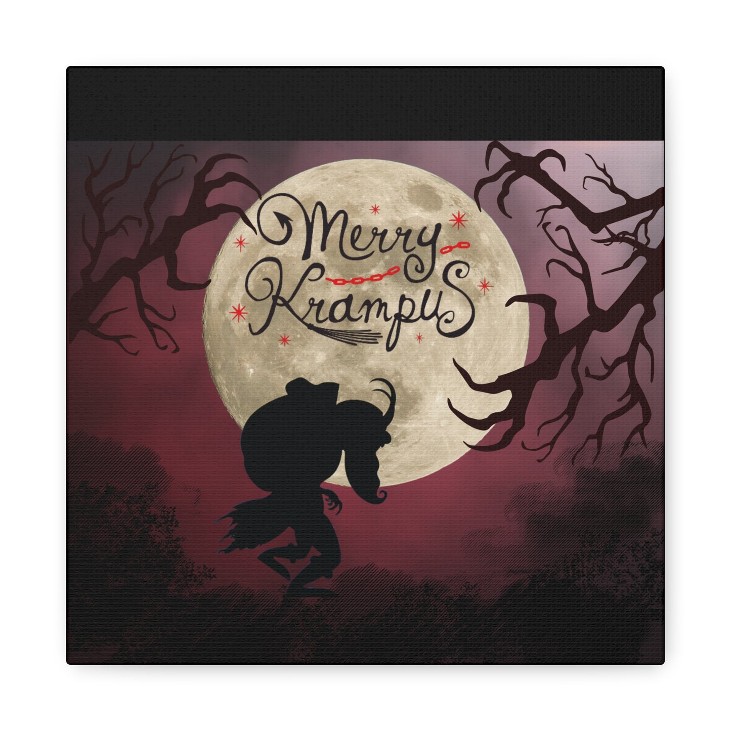 Merry Krampus Artwork Canvas Gallery Wrap Print Decor