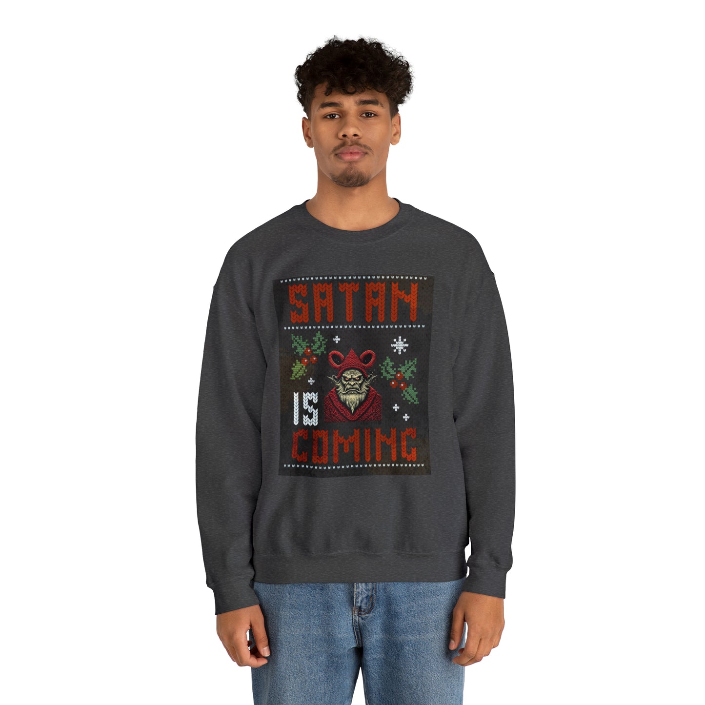 Satan is Coming Krampus Crewneck Sweatshirt