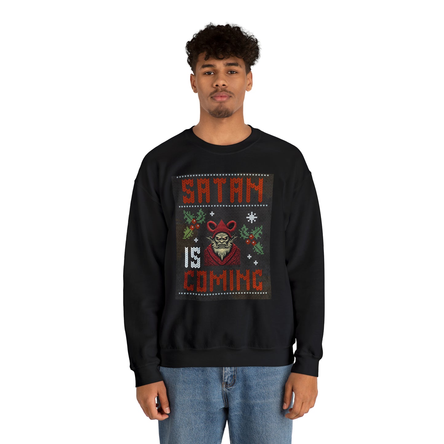 Satan is Coming Krampus Crewneck Sweatshirt