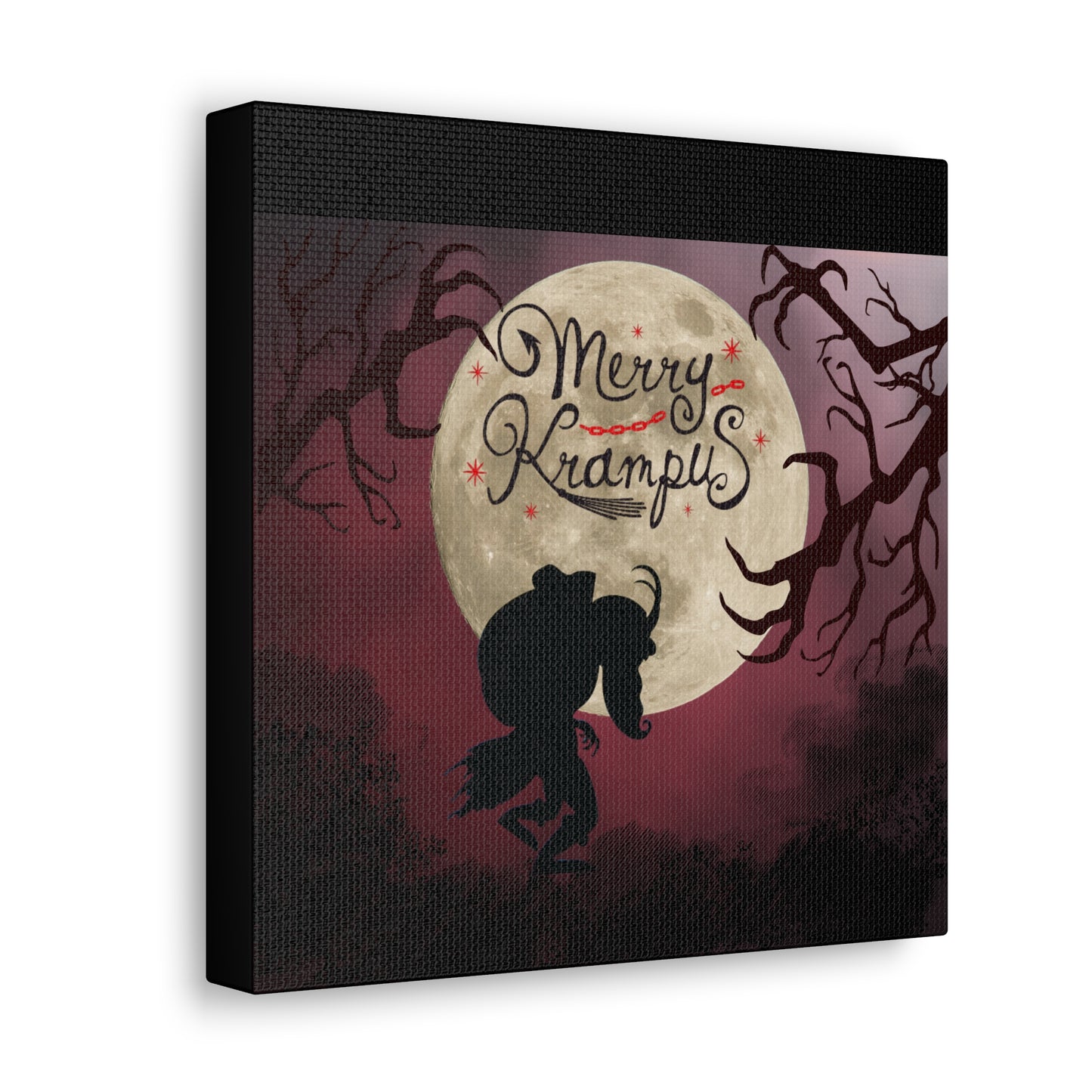 Merry Krampus Artwork Canvas Gallery Wrap Print Decor