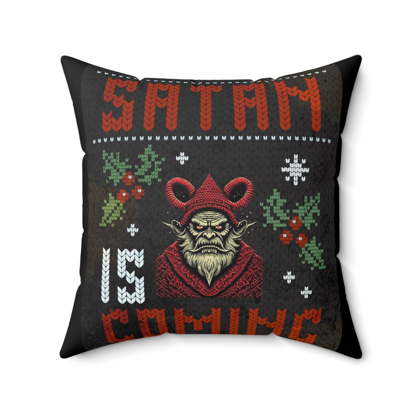 Satan is Coming Square Pillow