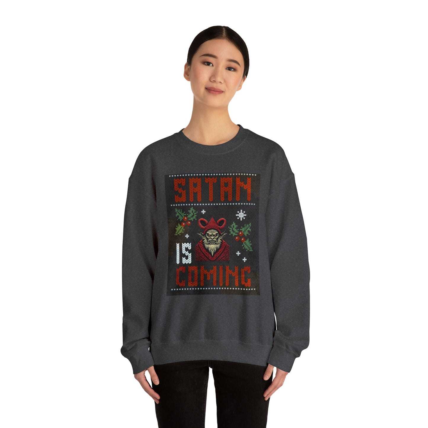 Satan is Coming Krampus Crewneck Sweatshirt