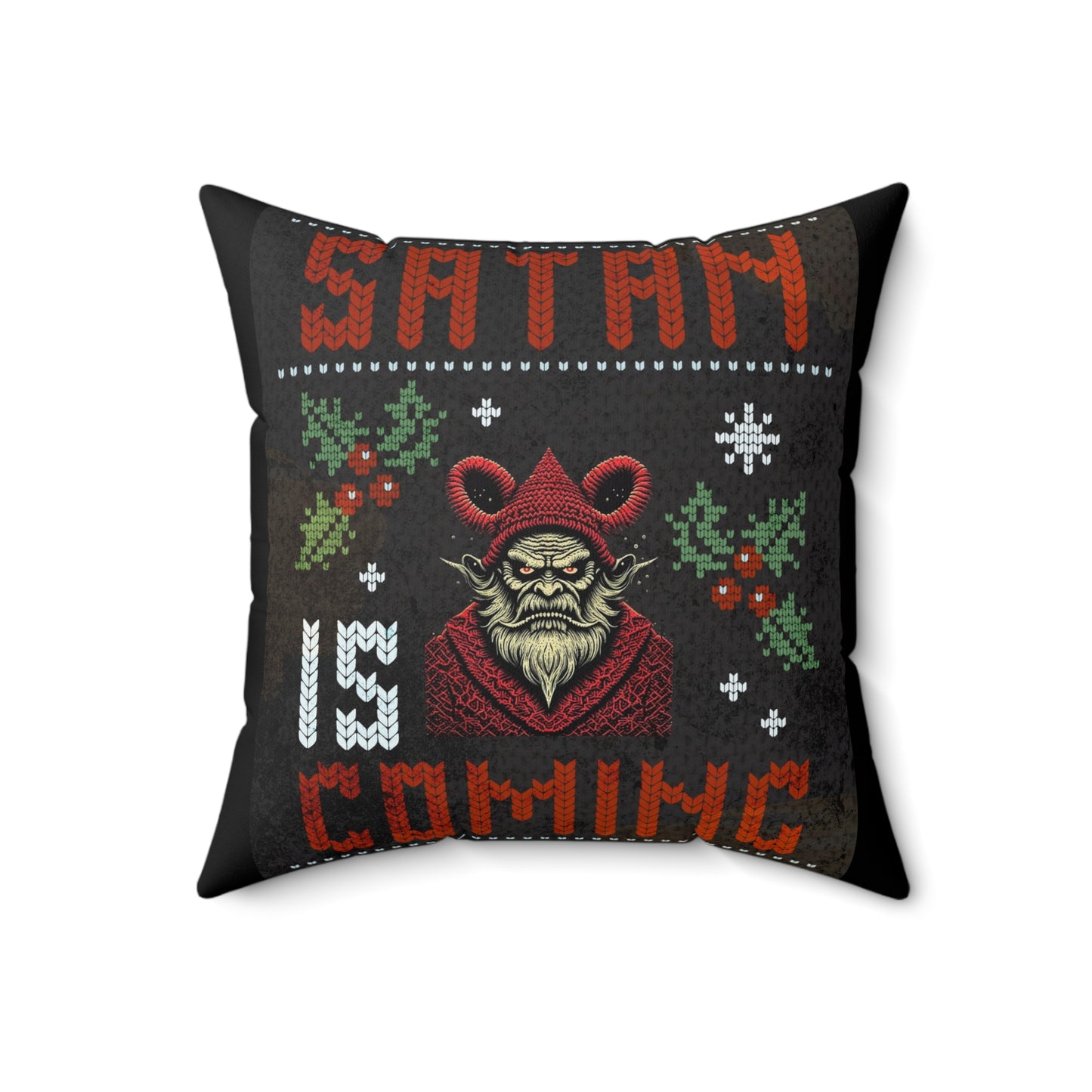 Satan is Coming Square Pillow