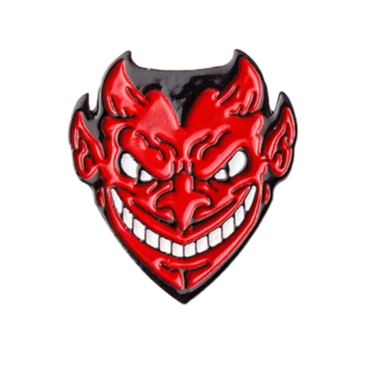 Red Devil Head Enamel Pin