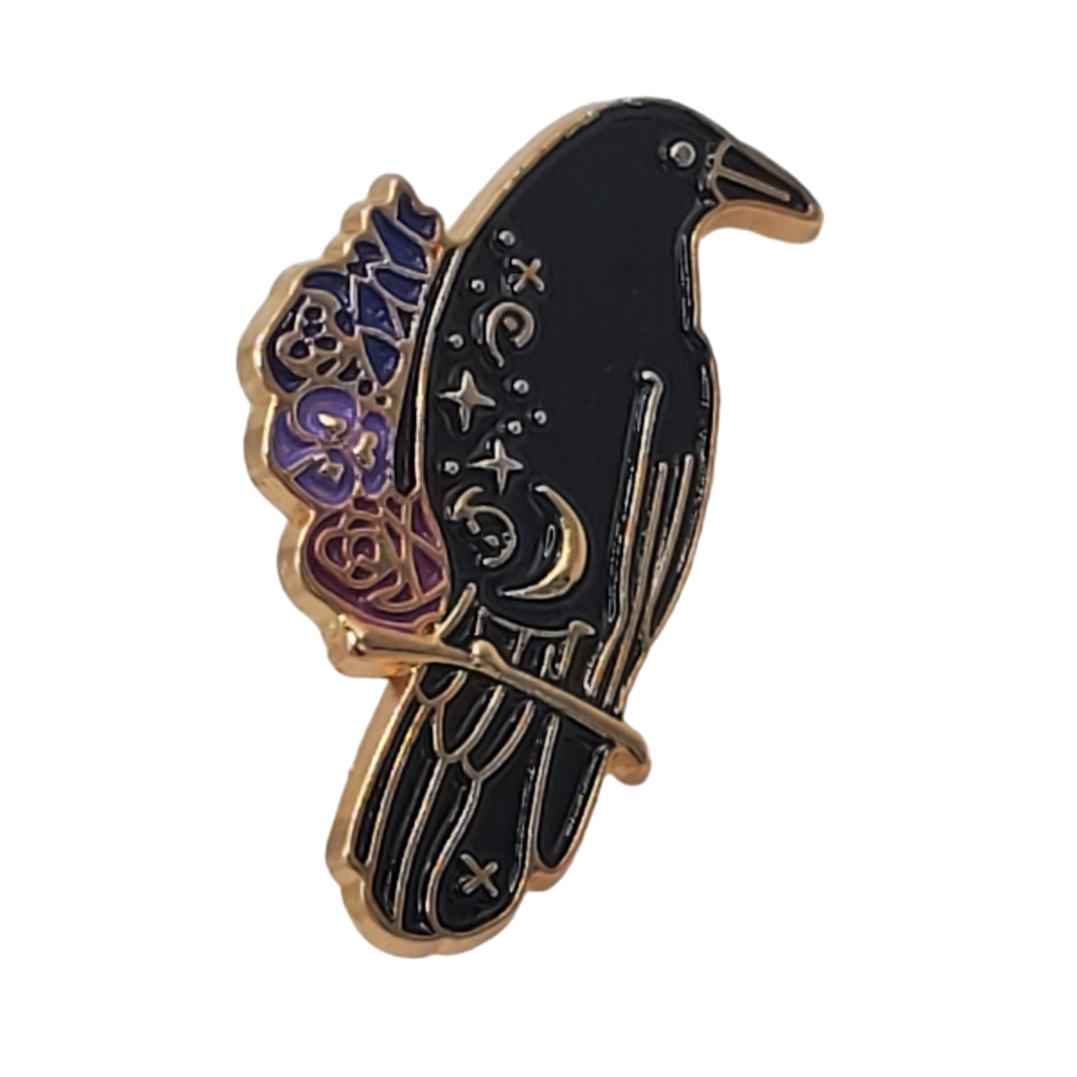 Black Crow Enamel Pin