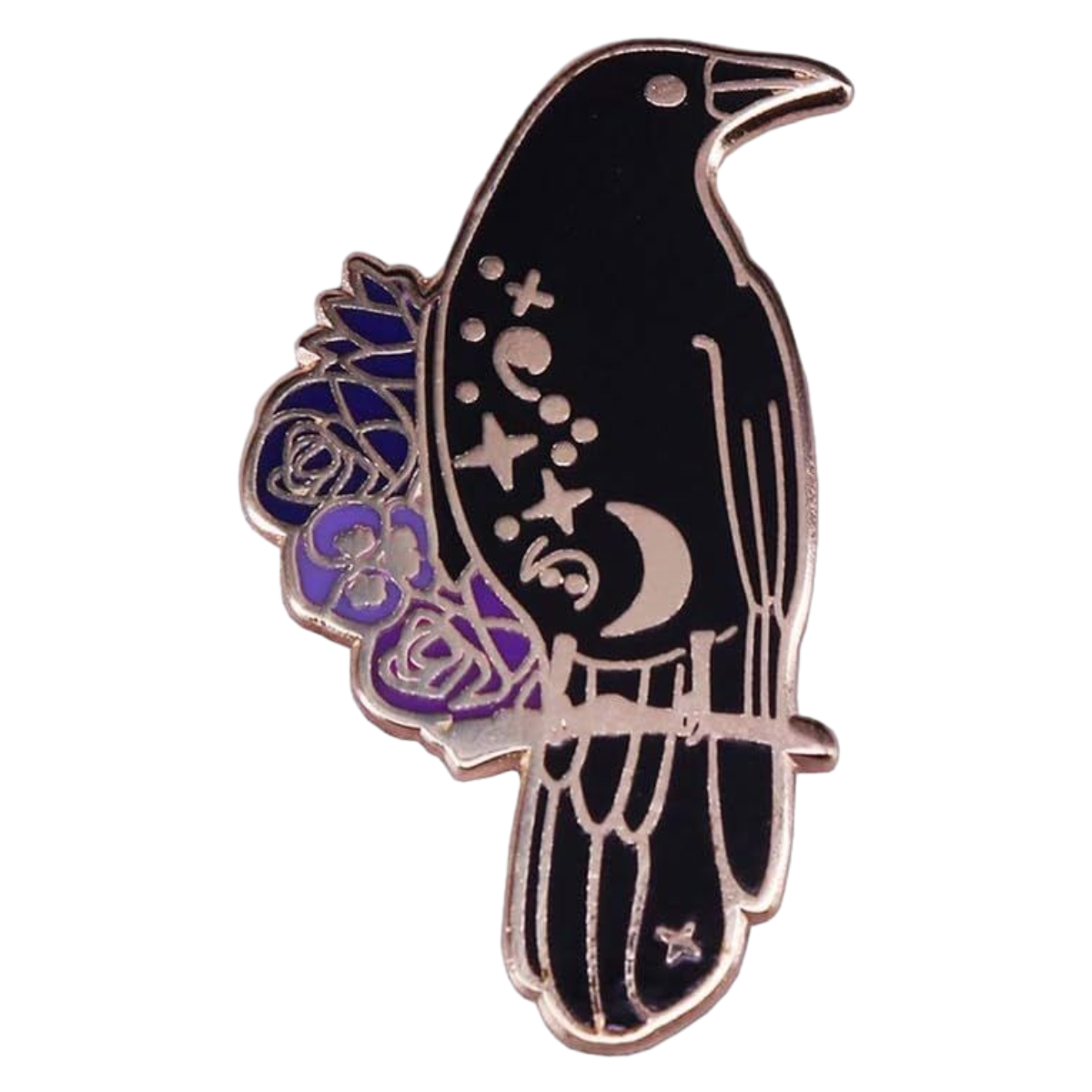 Black Crow Enamel Pin