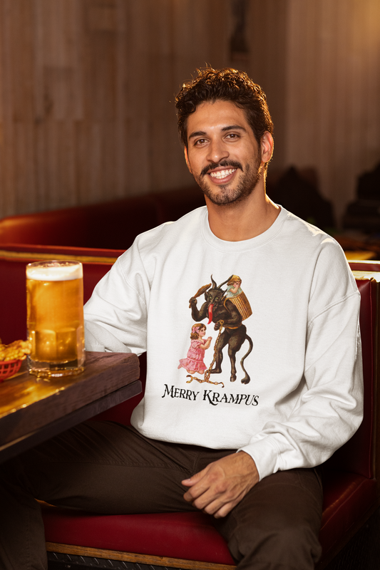 Vintage Style Merry Krampus Crewneck Sweatshirt