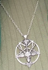 Baphomet Pewter Pendant Necklace