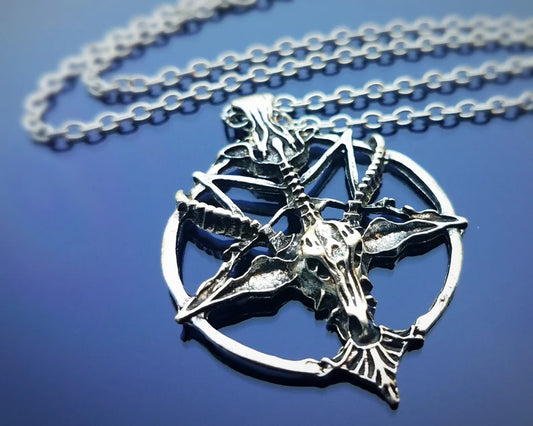 Baphomet Pewter Pendant Necklace