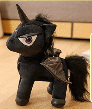 Black Unicorn Plushies Doll Stuffed Animal