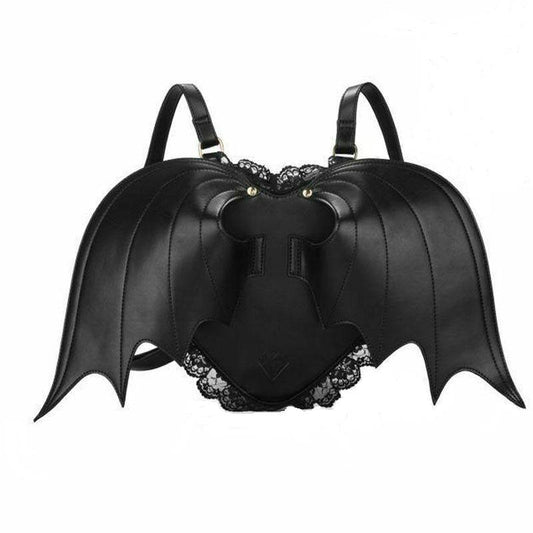 Black Bat Wing Backpack Bag Gothic Punk Lolita