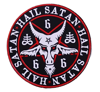 Hail Satan Goat Head Enamel Pin